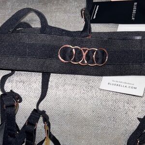 Bluebella Black Belt with Gold Rings